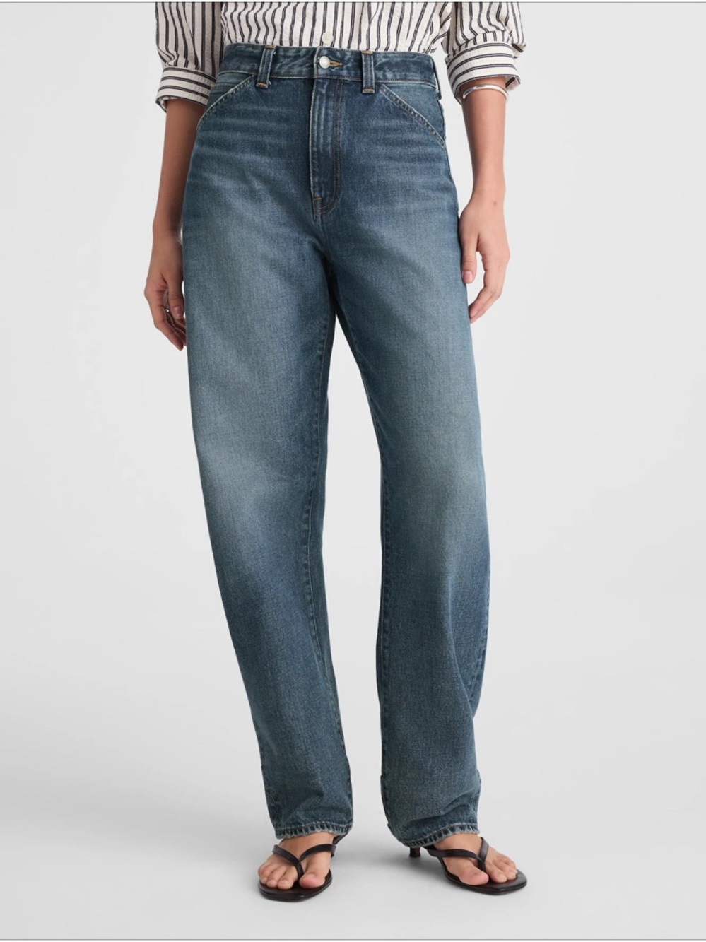 Madewell Balloon Jean in Greendale Wash - Picture 2 of 10